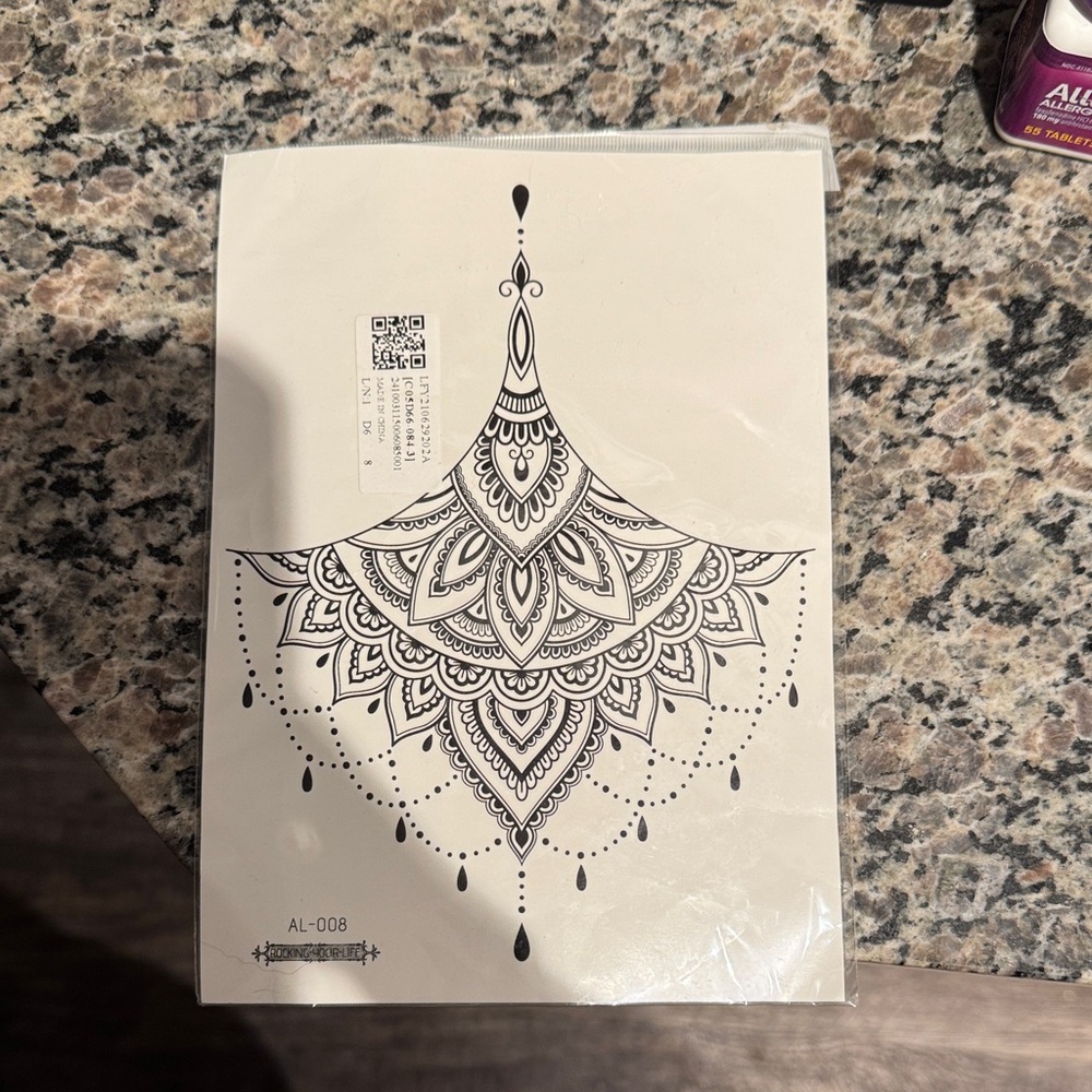 Elegant Black Temporary Tattoo for Women****FINAL MARKDOWN****